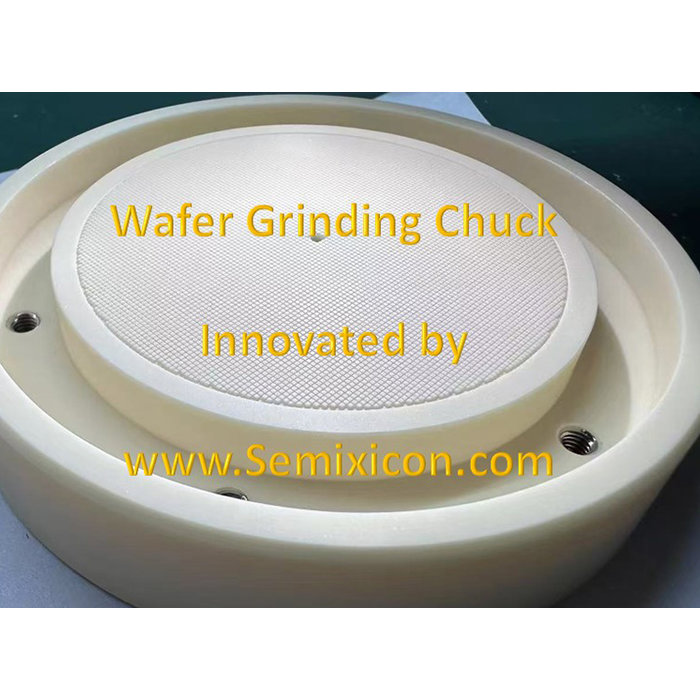semiconductor wafer grinding polishing lapping ring ceramic chuck