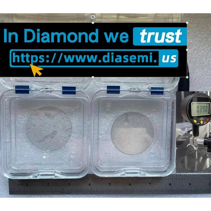 50mm X 0.4 mm MPCVD Diamond Window Wafer