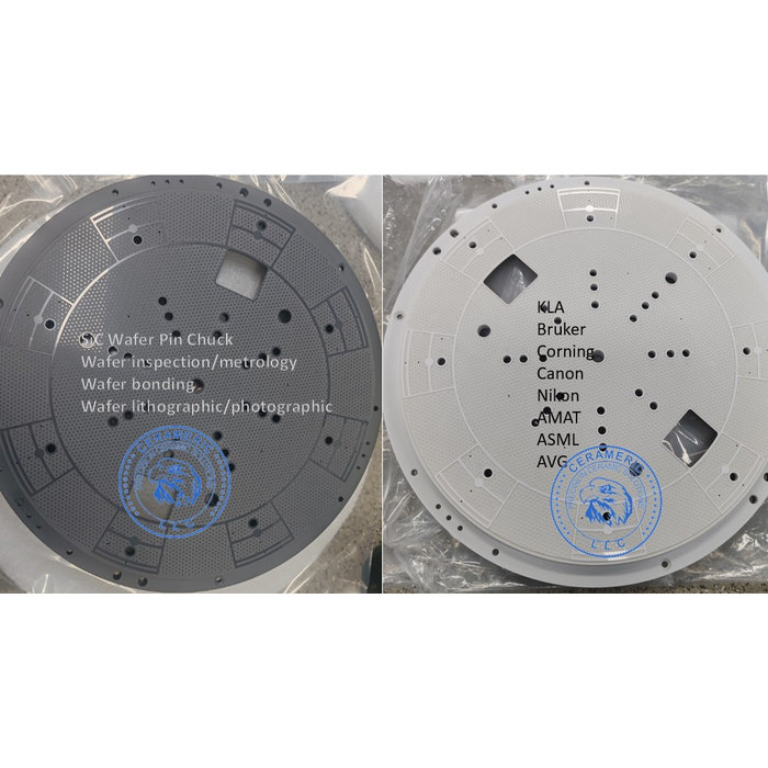 Pin Chuck SiC Chuck SiSiC Wafer Chuck  Semiconductor Wafer Inspection Metrology Bonding