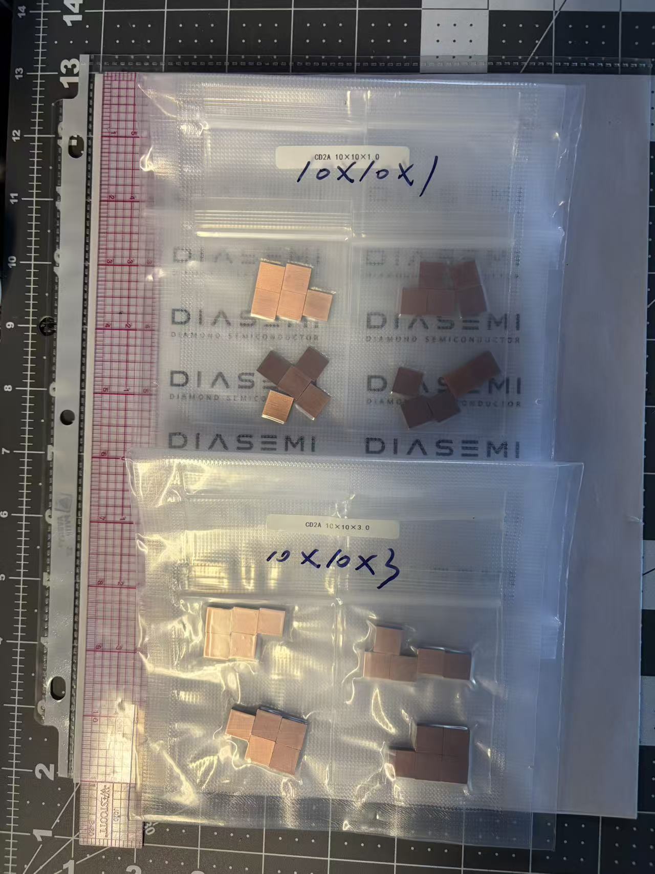 Diamond copper composite heat sink